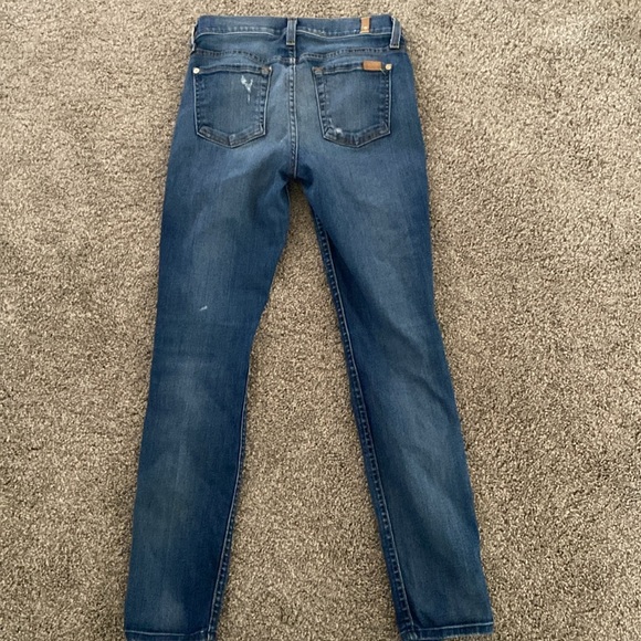 7 for all Mankind distressed ankle skinny jeans - size 26 - Picture 3 of 7